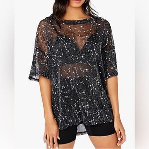 Amazon top - Taylor swift reputation era eras tour black mesh